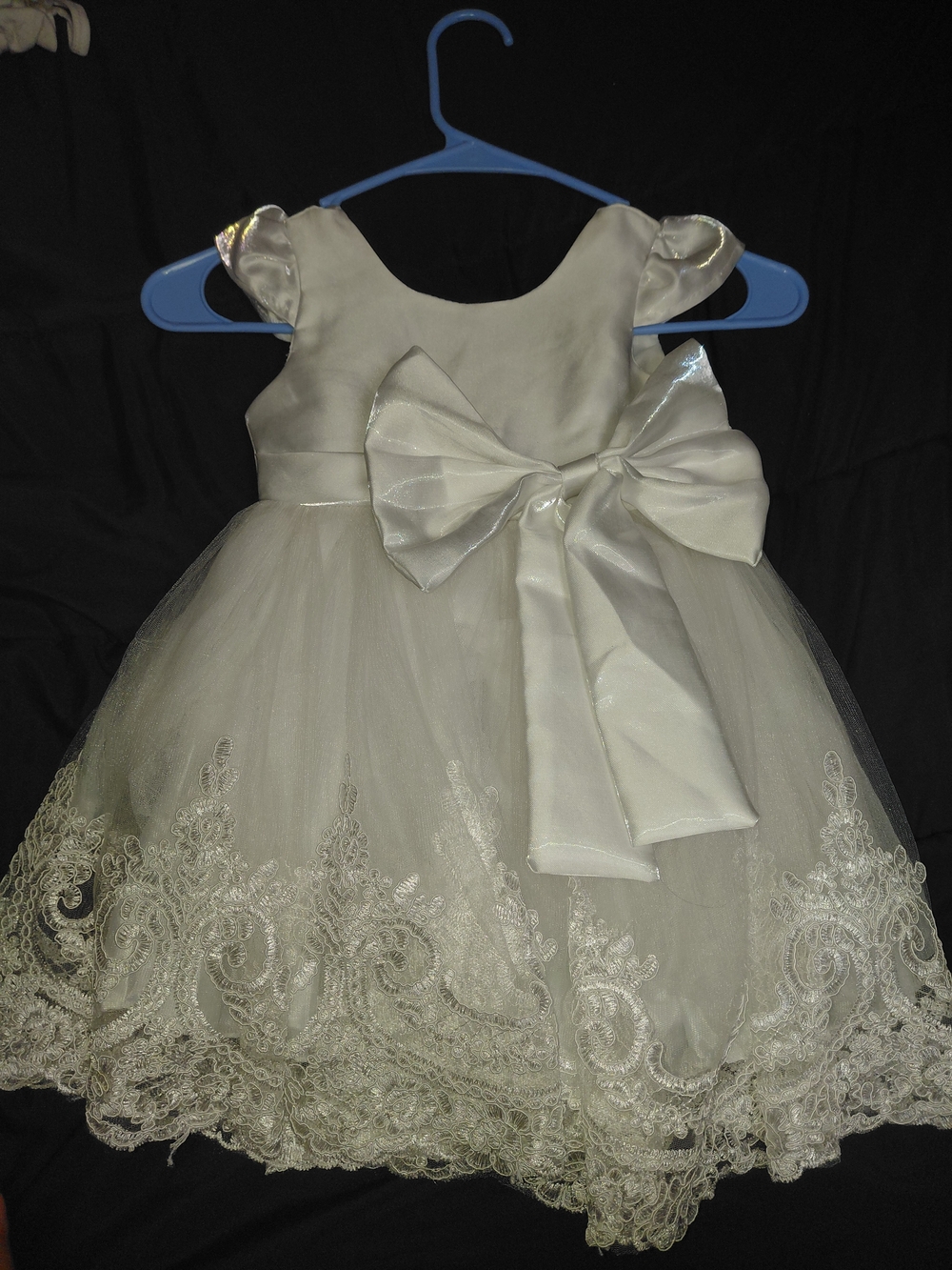 Vestido blanco elegante para niña 24 meses | Bautizo, fiesta o sesión de fotos